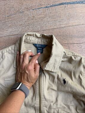 Polo by Ralph Lauren Men’s Tan Zip-Front Shirt Jacket